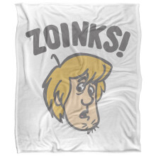 (36in x 58in, Multicoloured) Scooby Doo Zoinks Shaggy Blanket