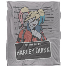 (36in x 58in, Multicoloured) Batman Line Up Harley Quinn Blanket
