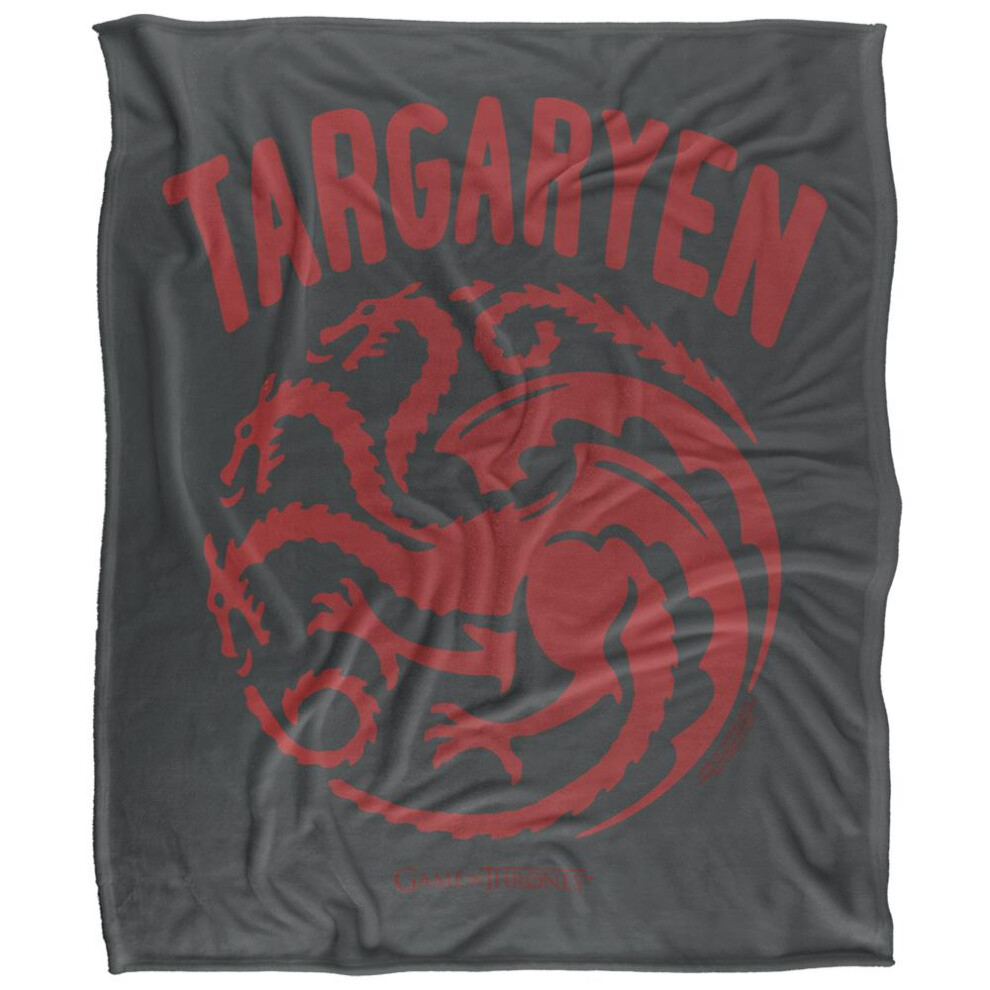 Game Of Thrones (36In X 58In, Multicoloured) Targaryen Crest Blanket
