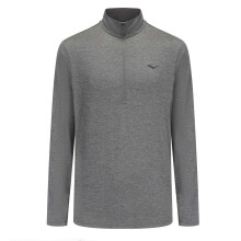 (S, Charcoal Marl) Everlast Mens Mock Neck Regular Long-Sleeved Top