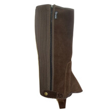 (M, Brown) Requisite Childrens/Kids Nubuck Horse Riding Half Chaps