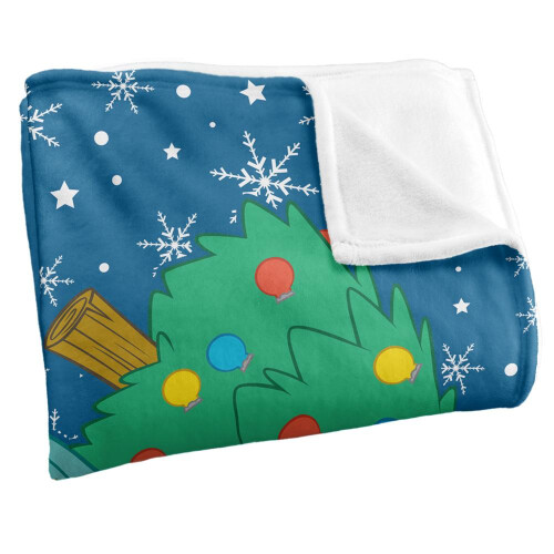 Scooby Doo (58in x 36in, Multicoloured) Scooby Doo Christmas Tree Blanket 1