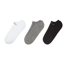 (2 UK-5 UK, White/Black) Nike Womens/Ladies Cushioned No-Show Socks (Pack of 3)