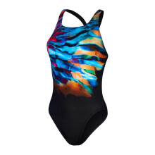 (6 UK, Black/Multicoloured) Speedo Womens/Ladies Placement Digital One Piece Swimsuit