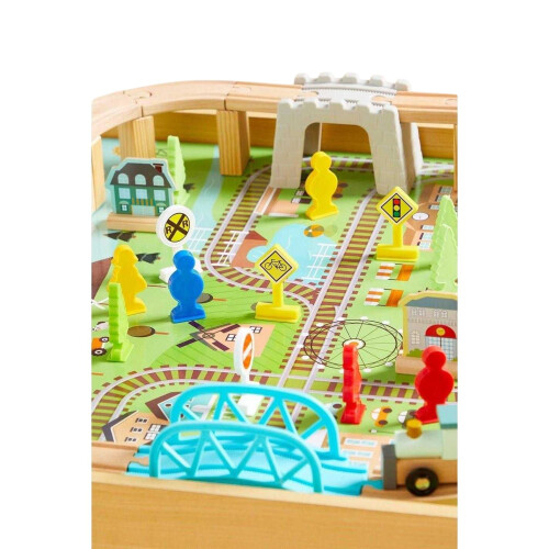 Tooky Toys Wooden Train Set 2