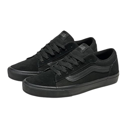 Vans (10 UK, Black) Vans Mens Canvas Trainers 1