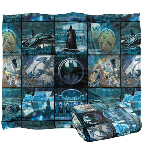 Batman (58in x 36in, Multicoloured) Batman Batcave Montage Blanket 2
