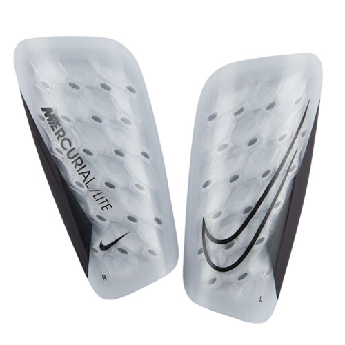 Nike (S, White/Black) Nike Mercurial Lite Shin Guards Set 1