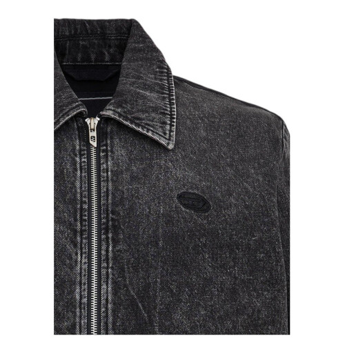 Diesel (M, Black) Diesel Mens Stone Wash Bomber Jacket 2