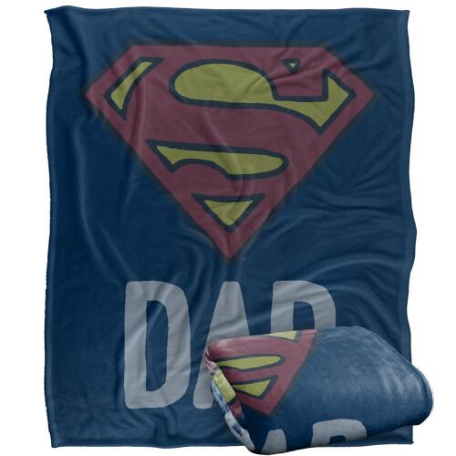 Superman (36in x 58in, Multicoloured) Superman Dad Logo Blanket 2
