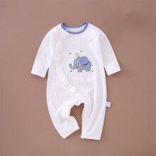 Baby Long Sleeve Elephant Print Romper Cotton Onesie 1-16