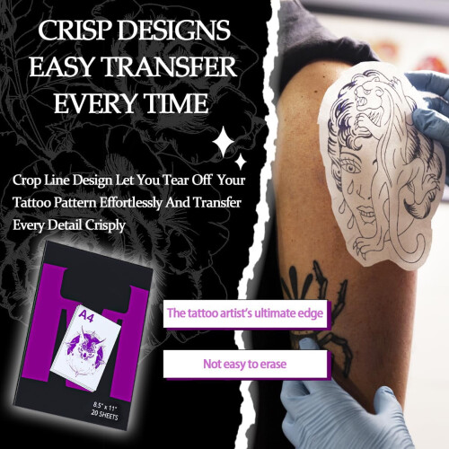 Tattoo Stencil Paper A4 20 Sheets 4-Layer Clear Dotted-Line 2
