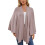 Women's Khaki Shawl Wrap Poncho Sweater Spring Fall Winter 4