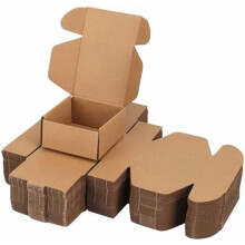 Brown Shipping Boxes 4x4x2 inch 40-Pack Tab Lock Tuck Top