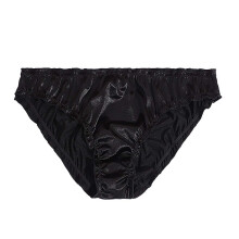 Satin Bikini Panties for Women Black M
