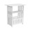 Slim White End Table with Magazine Rack 1 Piece 2