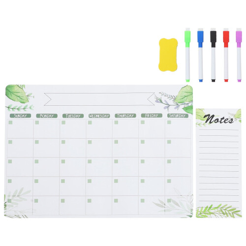 Refrigerator Decor Planner Erasable 25.0 x 10.0 in