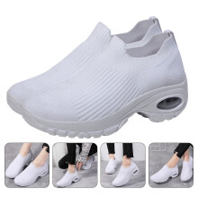 Women's Athletic Gym Shoes Breathable Lightweight White 1