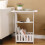 Slim White End Table with Magazine Rack 1 Piece 4