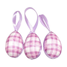 Colorful Plastic Easter Eggs Decor 2 Inch 3 Pack Purple