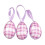 Colorful Plastic Easter Eggs Decor 2 Inch 3 Pack Purple 1