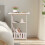 Slim White End Table with Magazine Rack 1 Piece 6
