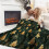 Christmas Foil Bow Throw Blanket with Gold Accents 4