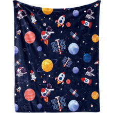 Mermaid Throw Blanket Purple Blue Flannel 50x60 in