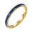Stainless Steel Rhinestone Ring Gold Blue Size 9 1
