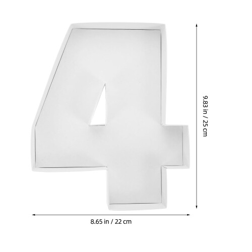 Number-Shaped Grazing Board Paper Mache White 1
