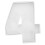 Number-Shaped Grazing Board Paper Mache White 7