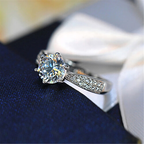 925 Silver Kitty Ring with Zirconia, Dainty Stacking Ring
