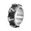 Men's Stainless Steel Tiger Head Ring Silver Black Size 13 1