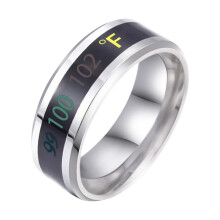 Yuehao Smart Titanium Ring with Temperature Display