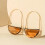 Green Crystal Semi-Circle Earrings Glass Brown 1