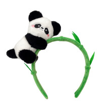 Panda Doll Headband with Ears and Paws, Animal Hair