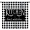 Rustic Kitchen Curtains Black White Buffalo Check 55" W x 1