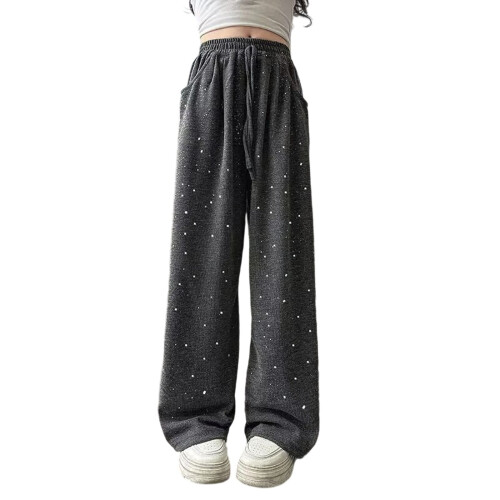 Parachute Pants for Kids Elastic Waist Drawstring Grey Size