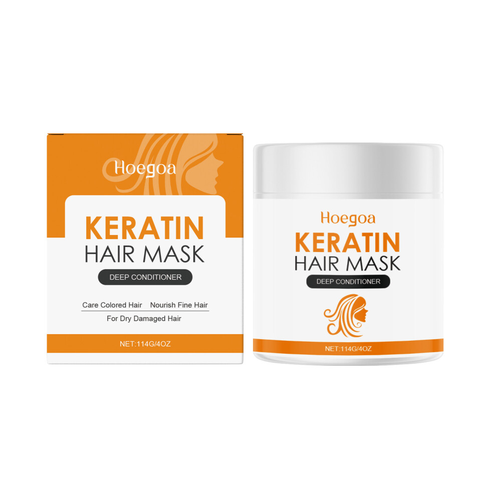 (114g) HOEGOA Keratin Nourishing Hair Mask Nourishes damaged hair, smooths hair, naturally shiny and fluffy hair mask