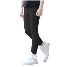 Girls Leggings Solid Color Snug Fit Elastic Waist for Kids