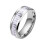 Men's Stainless Steel Piano Keys Ring Silver Size 12 1