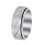Stainless Steel Rotatable Matte Ring Silver Size 7 1