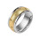 Cubic Zirconia Inlay Rotatable Ring Gold Size 7 1