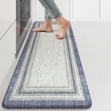 Kitchen Rug Anti-Fatigue Blue Non-Slip 17.3 x 47 Inch
