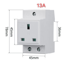 DIN Rail Socket with Protective Earth Contact for