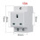 DIN Rail Socket with Protective Earth Contact for 1