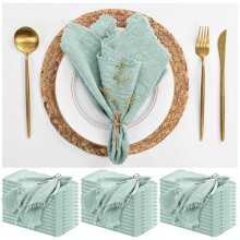 Cotton Linen Napkins 16 x 16 Inch 12 Pack