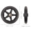 Wheelchair Replacement Wheels Black PVC 2 Pieces 2