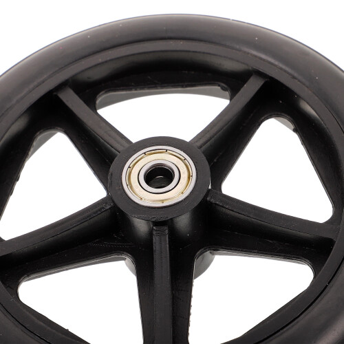 Wheelchair Replacement Wheels Black PVC 2 Pieces 2