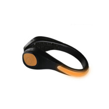 (Orange)Led Luminous Shoe Clip Light Night Safety Warning Flash Running Bike Cycling